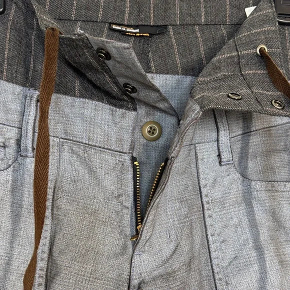 Men's Slim Straight Gray Streetwear Pants - Picture 7 of 15